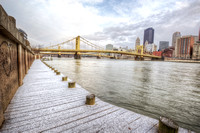 Dusting of snow on the Boardwalk on the North Shore HDR