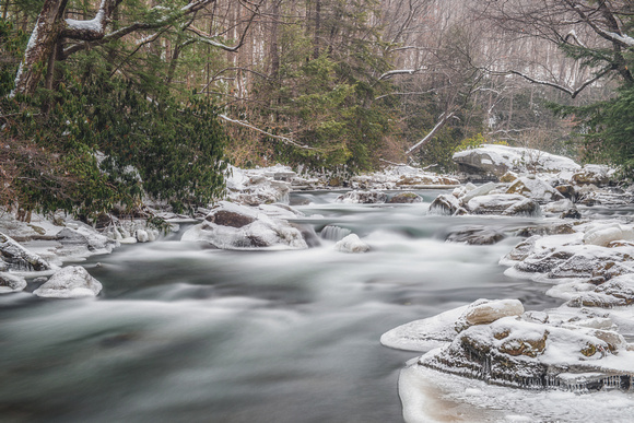 Rapids at Ohiopyle State Park in the winter