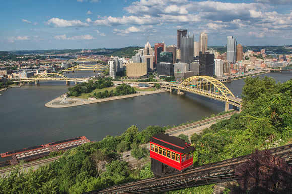 A beautiful afternoon from the Duquesne Incline Station in Pittsburgh
