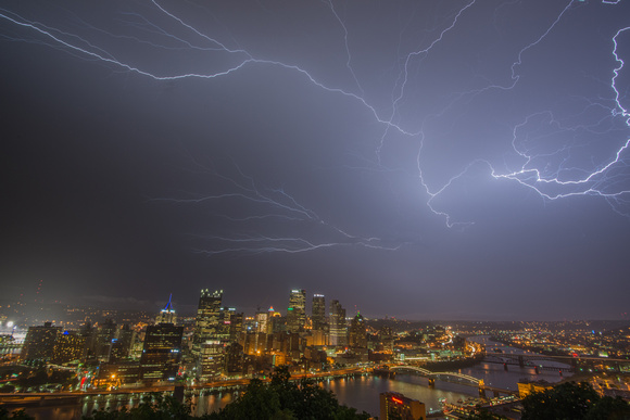 Lightning over Pittsburgh from Mt. Washington in the Spring 2014 028