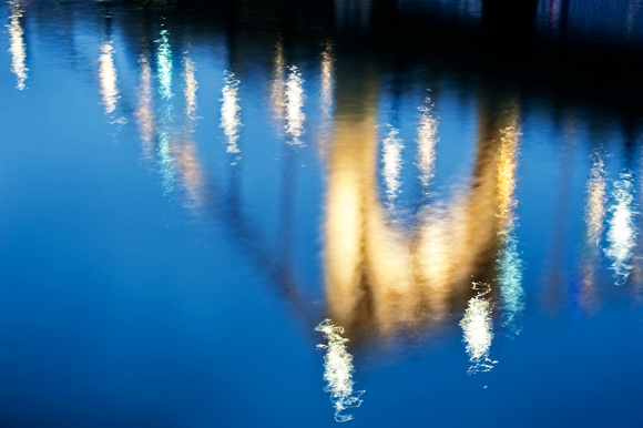 Ripples of reflections of the Clemente Bridge