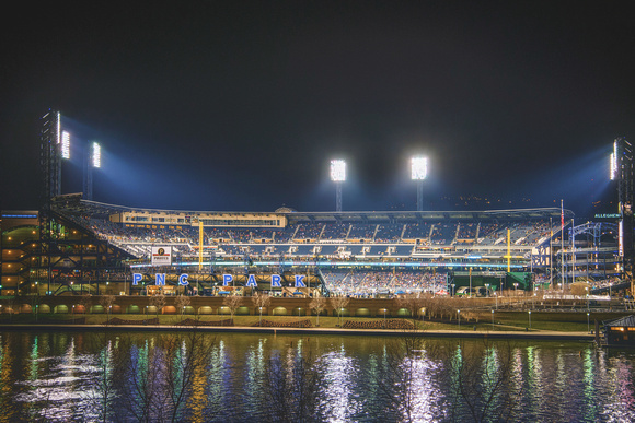 PNC Park glows in the evening