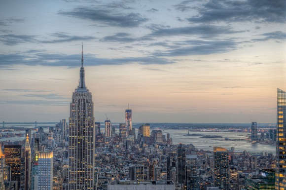 Lower Manhattan and the Empire State Building in HDR