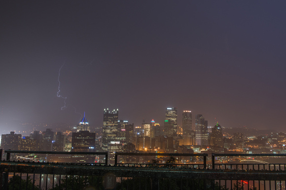 Lightning over Pittsburgh from Mt. Washington in the Spring 2014 010