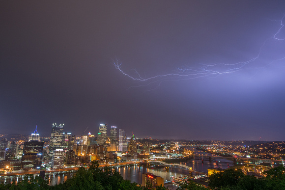 Lightning over Pittsburgh from Mt. Washington in the Spring 2014 033