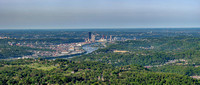 Panorama of Pittsburgh from above Fox Chapel