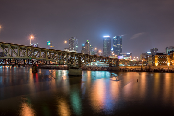 The Liberty Bridge and Pittsburgh skyline
