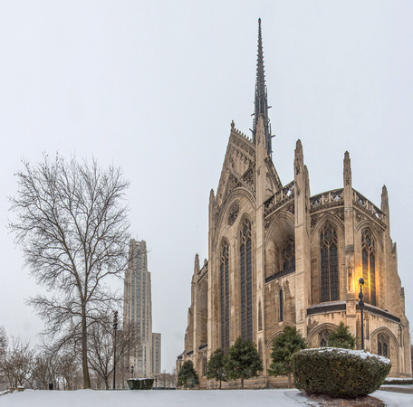 Heinz Chapel and the Cathedral of Learning in the snow.jpg