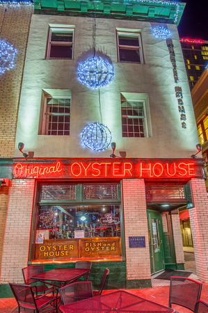 A view of the front of the Original Oyster House in Market Square in Pittsburgh