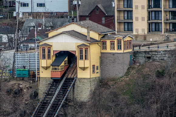 Closeup of the Mon Incline in Pittsburgh