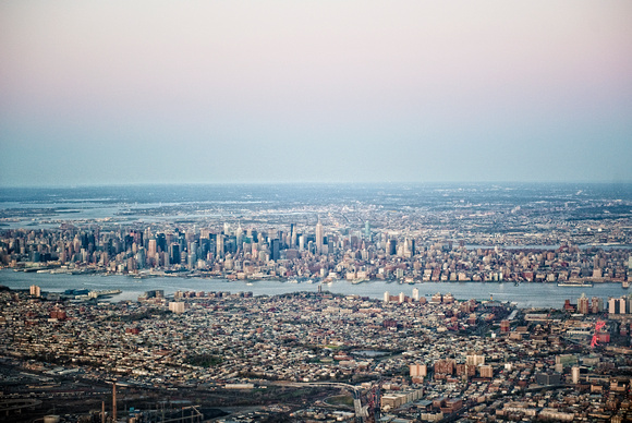 New York City skyline from the air