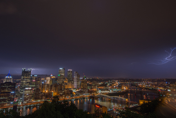 Lightning over Pittsburgh from Mt. Washington in the Spring 2014 039