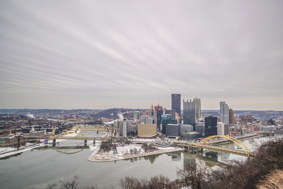 Long exposure of the Pittsburgh winter from Mt. Washington