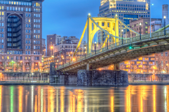Roberto Clemente Bridge and reflections HDR