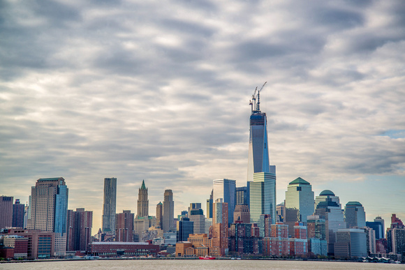 The New World Trade Center rises in the morning