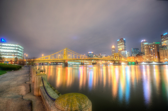 Reflections of the Andy Warhol Bridge on the North Shore HDR