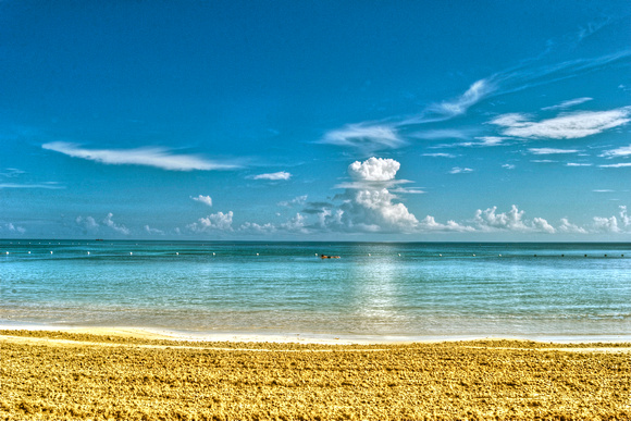 Clouds over the beach in the morning HDR