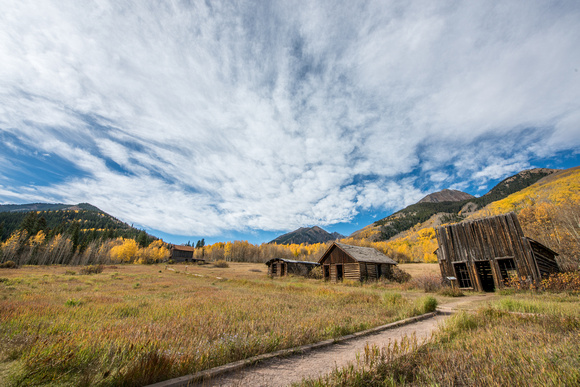 The old ghost town of Ashcroft, Colorado, in the fall - 2