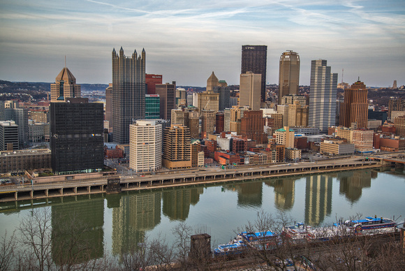 Reflections of Pittsburgh from Mt. Washington HDR