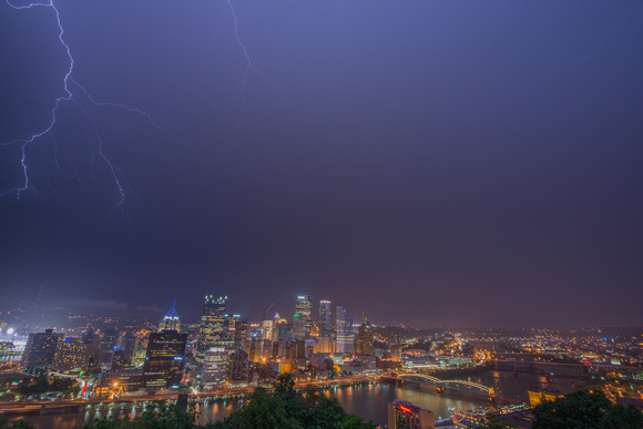 Lightning over Pittsburgh from Mt. Washington in the Spring 2014 029