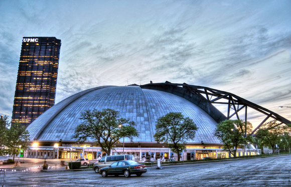 Civic Arena at the blue hour HDR