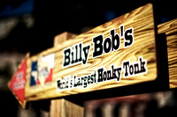 Sign for Billy Bob's in the Ft. Worth Stockyards