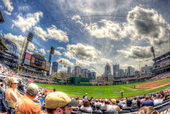 PNC Park fisheye from outfield seats HDR