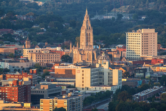 East Liberty Presby from the roof of the Cathedral of Learning