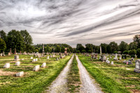 Pathway through Evans City Cemetery HDR