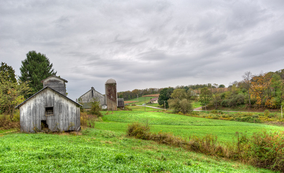 View over farm HDR