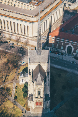 Heinz Chapel from above in Pittsburgh