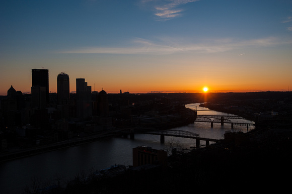 Pittsburgh sunrise from Mt. Washington