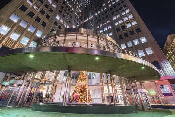 The front of the tree of Gateway Center in Pittsburgh