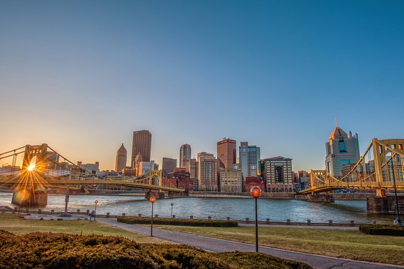 Dawn on the North Shore of Pittsburgh HDR