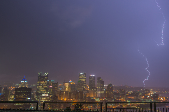 Lightning over Pittsburgh from Mt. Washington in the Spring 2014 015