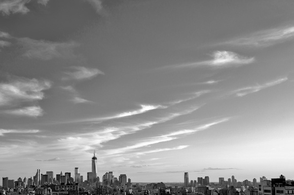 Black and white view of New York City from 230 Fifth Avenue