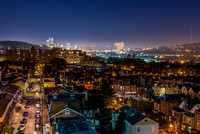 View of Pittsburgh from Lawrenceville before dawn