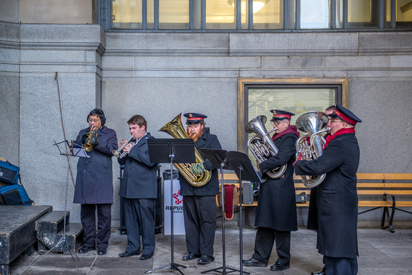 Salvation Army Band at the City Country Building in Pittsburgh
