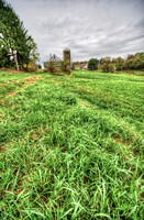 Grass and farm bokeh HDR