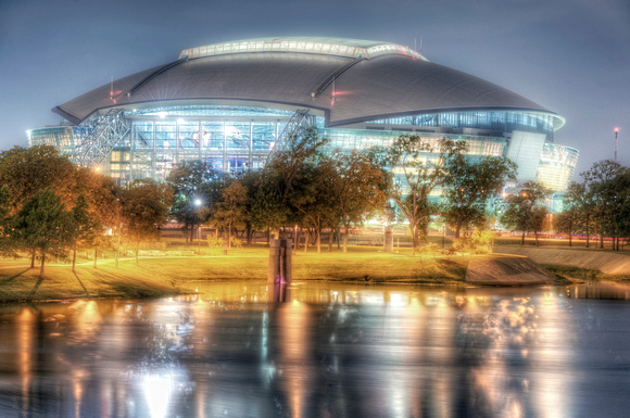 Cowboys Stadium at night HDR