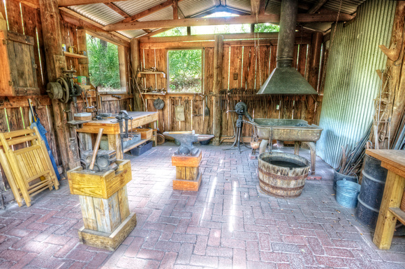 Blacksmith cabin at Log Cabin Village HDR