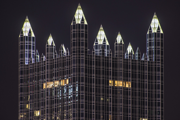 PPG Place towers into the night