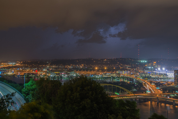Lightning over Pittsburgh from Mt. Washington in the Spring 2014 003