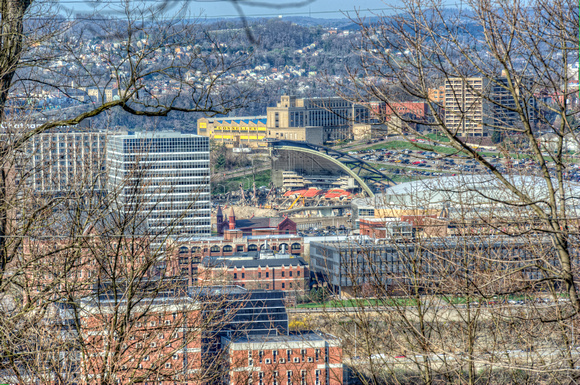 The demolition of the Civic Arena from Grandview Park HDR