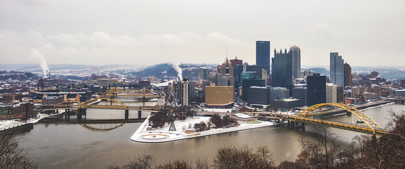 A snowy day in Pittsburgh from Mt. Washington