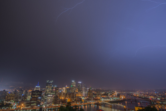 Lightning over Pittsburgh from Mt. Washington in the Spring 2014 030