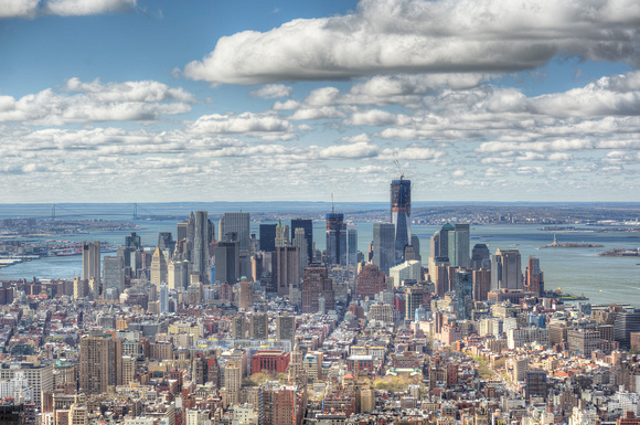 Lower Manhattan and the World Trade Center from the Empire State Building HDR