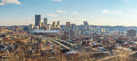 Panorama of Pittsburgh from the North Side on a sunny day