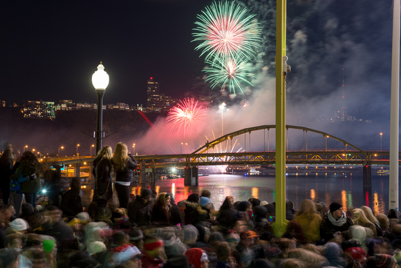 The fireworks from the Point during Light Up Night in Pittsburgh