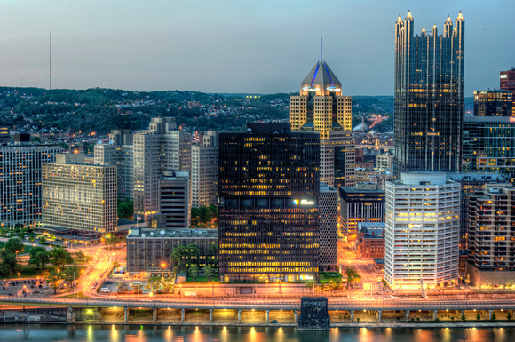 Pittsburgh at dusk HDR
